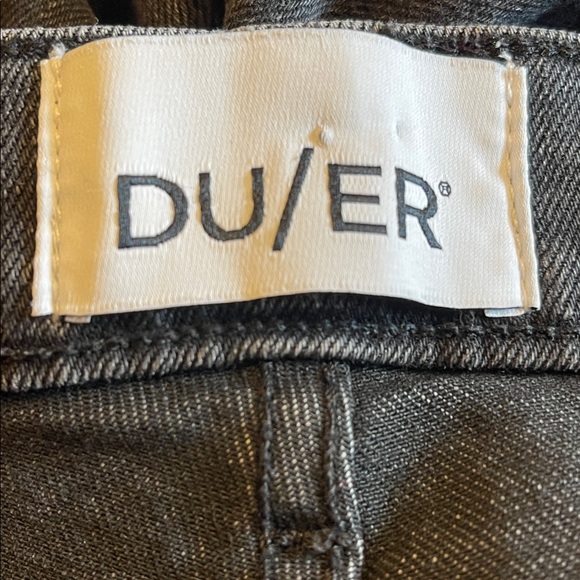 DUER Commuter Stretch Jeans Slim Straight Gray Black 31 Tech Denim - Picture 9 of 12